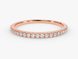 Rose gold diamond eternity band, fine jewelry, wedding ring