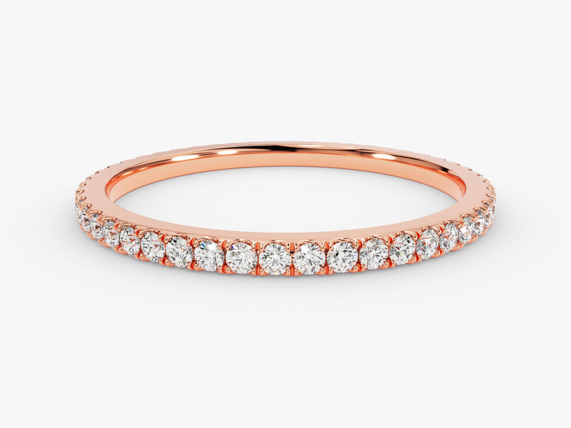 Rose gold diamond eternity band, fine jewelry, wedding ring
