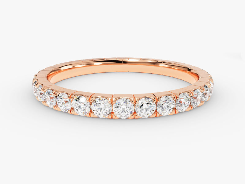Rose gold diamond eternity band for jewelry lovers