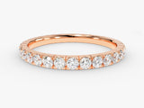 Rose gold diamond eternity band, fine jewelry, engagement ring