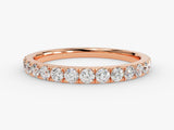 Rose gold diamond eternity band, fine jewelry