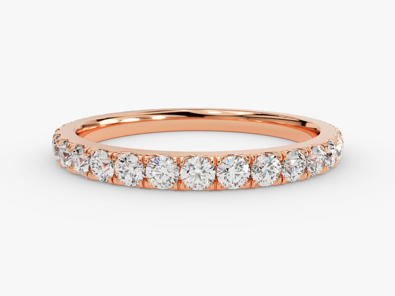 Rose gold diamond eternity band, fine jewelry, wedding ring