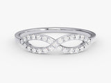 Diamond infinity ring, elegant jewelry for her