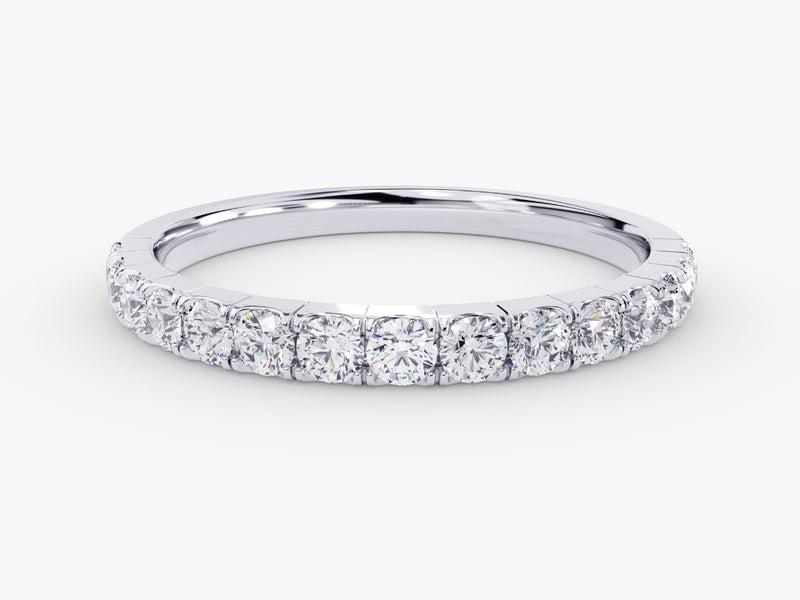 Diamond eternity band ring, fine jewelry, white gold, sparkling diamonds