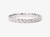 Diamond eternity ring, fine jewelry, white gold, sparkling gems