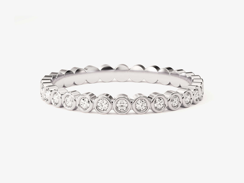 Diamond eternity ring, fine jewelry, white gold, sparkling gems
