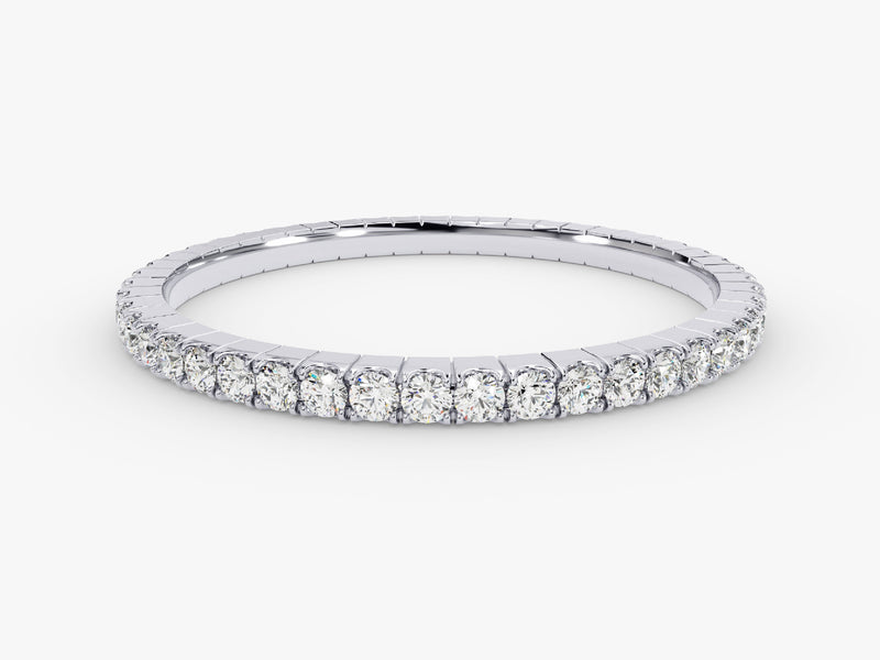 Diamond eternity ring in white gold for jewelry