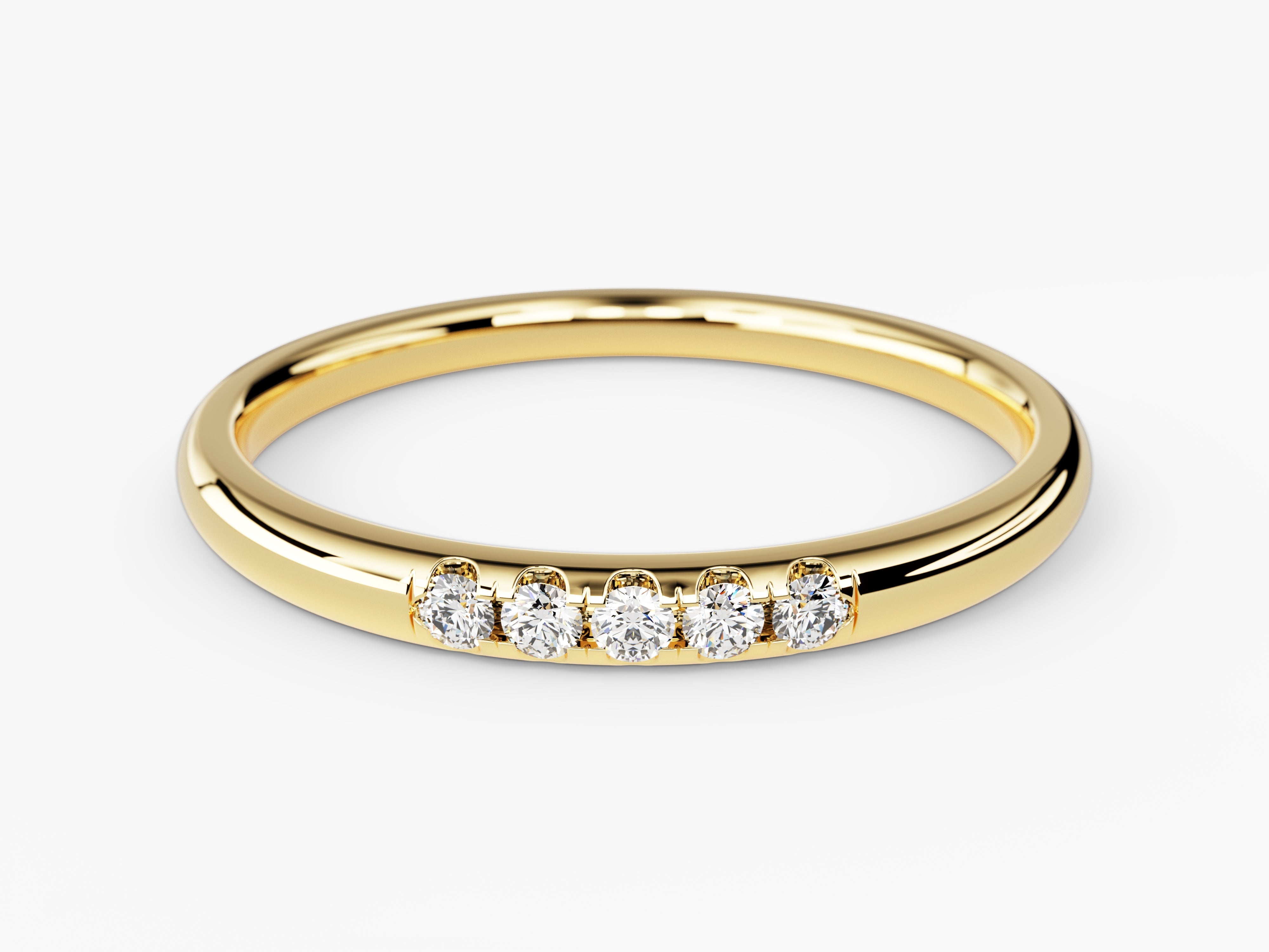 Gold diamond band ring, fine jewelry, elegant design