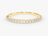 Gold diamond eternity band ring for jewelry