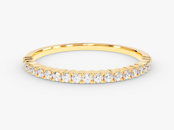 Gold diamond band ring, fine jewelry for women