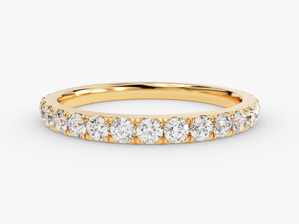Gold diamond eternity band, fine jewelry for women
