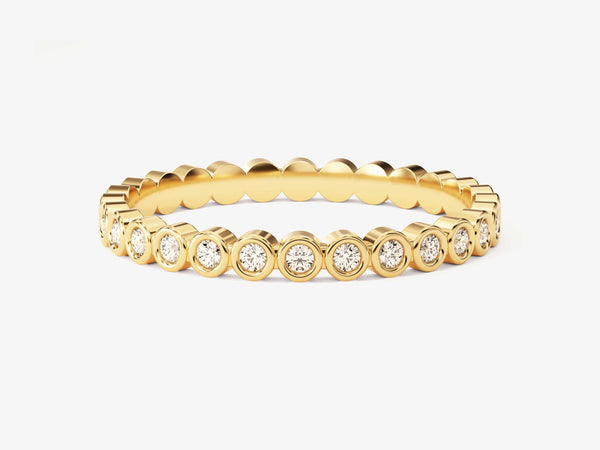 Gold diamond eternity ring, fine jewelry, elegant design