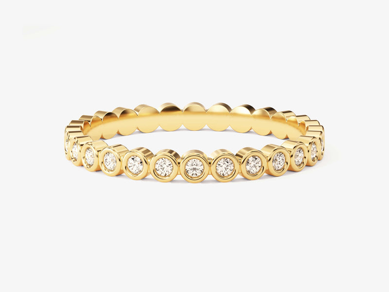 Gold diamond eternity ring, fine jewelry, elegant design