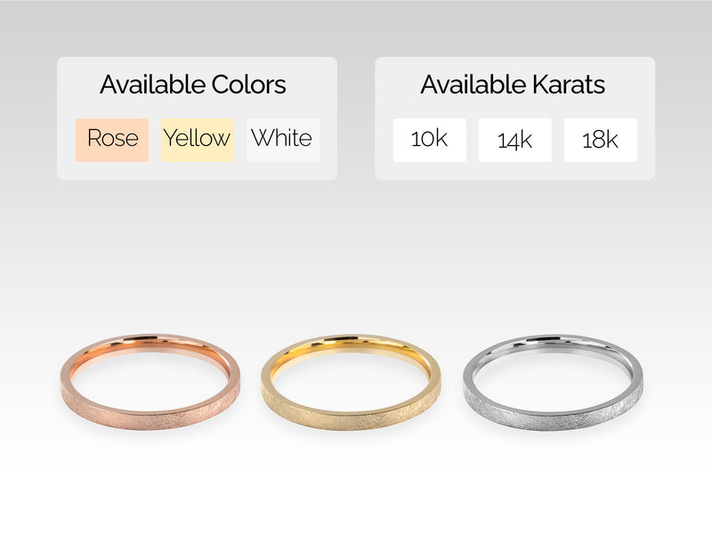 Jewelry rings available in rose, yellow, white gold, 10k, 14k, 18k