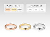 Jewelry rings available in rose, yellow, white gold, and 10k, 14k, 18k