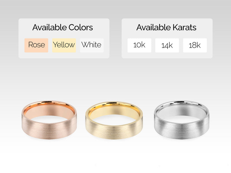 Jewelry rings available in rose, yellow, white gold, 10k, 14k, 18k