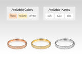 Jewelry bands in rose, yellow, white gold, 10k, 14k, 18k