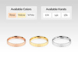 Jewelry rings available in rose, yellow, white gold, 10k, 14k, 18k