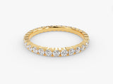 Gold eternity band with diamonds, fine jewelry for women