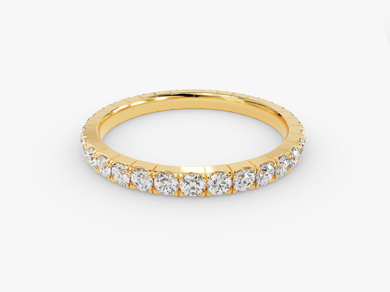 Gold diamond eternity band, fine jewelry, luxury ring