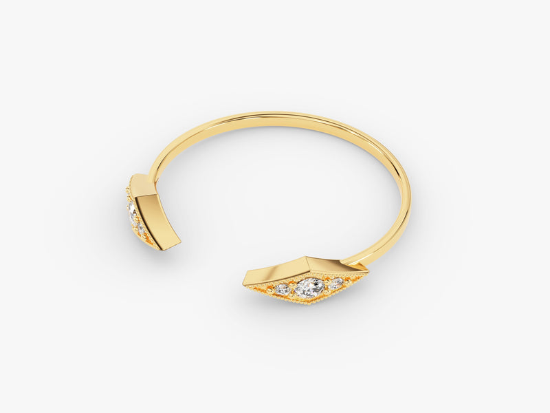 Gold diamond ring jewelry for women