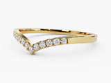 Gold diamond wishbone ring, fine jewelry, elegant design