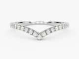 Diamond V-shaped ring, elegant jewelry for her