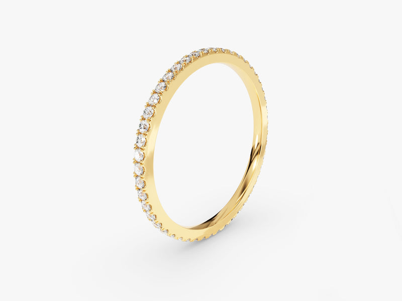 Gold diamond eternity band ring for jewelry company