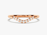 Rose gold diamond chevron ring jewelry