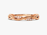 Rose gold diamond infinity ring for jewelry collection