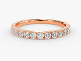 Rose gold diamond eternity band, fine jewelry for women