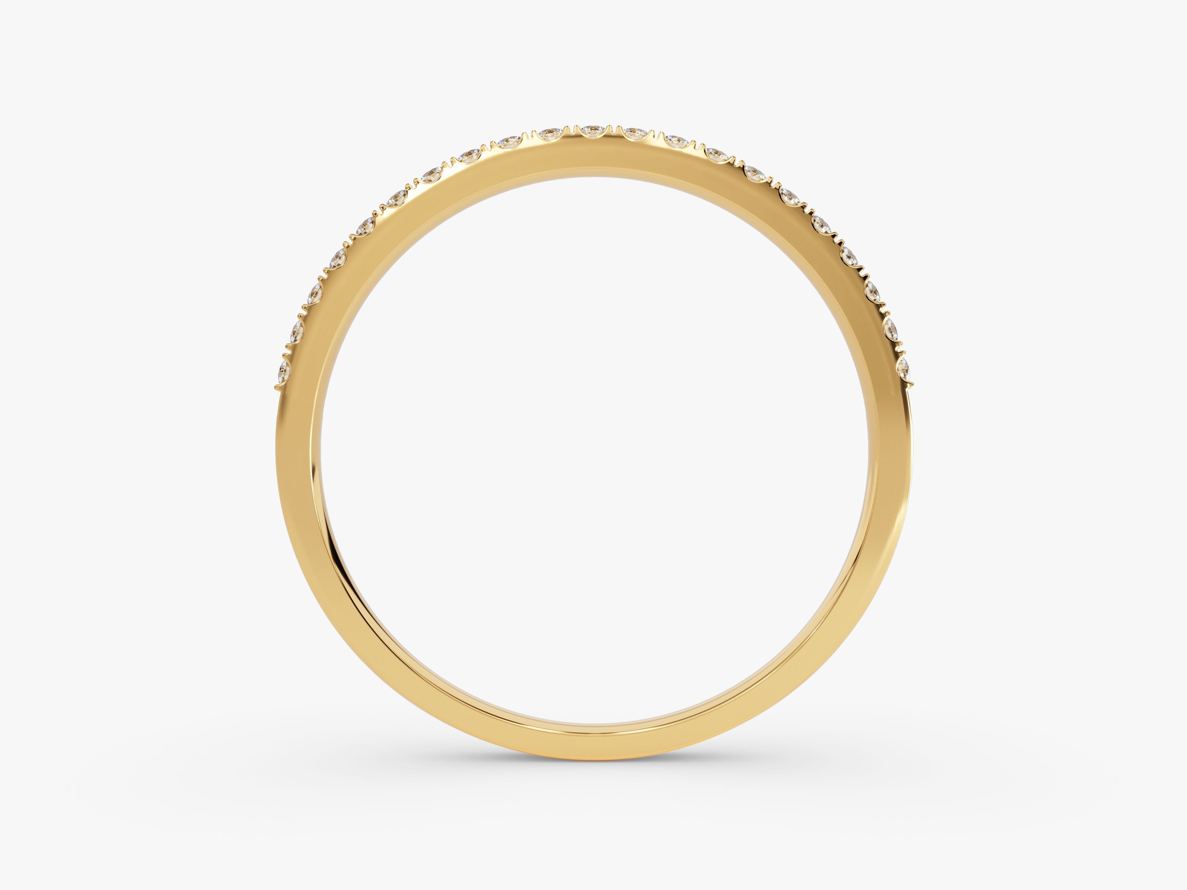 Gold diamond band ring, elegant jewelry for women