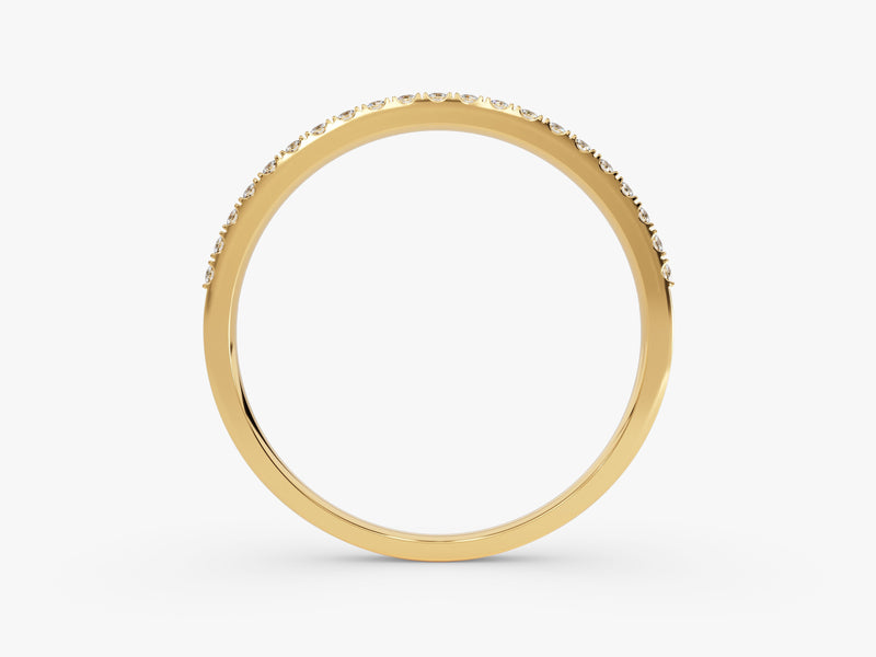 Gold diamond band ring, elegant jewelry for women