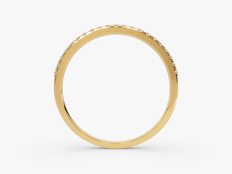 Gold diamond band ring, elegant jewelry for women