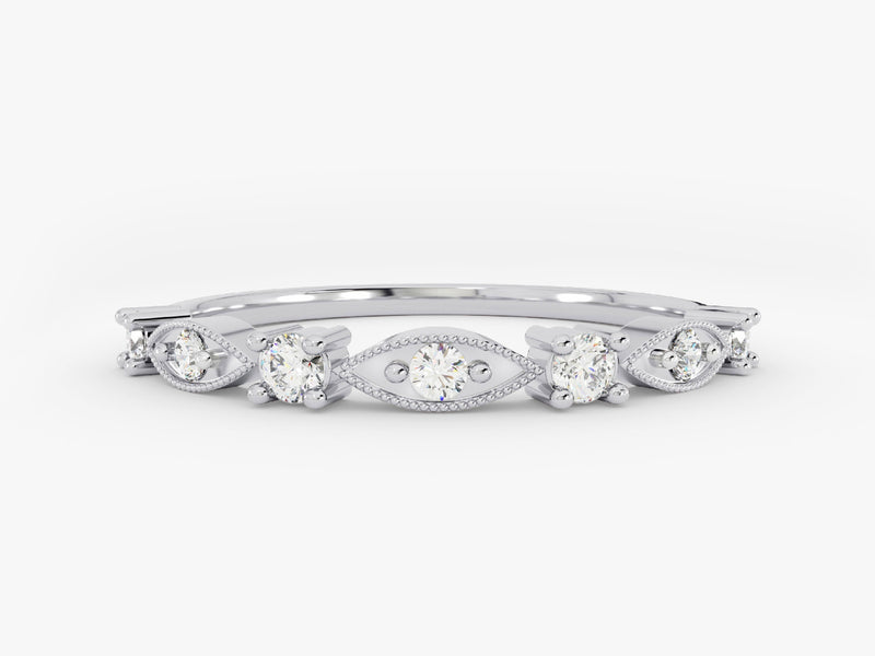 Diamond eternity ring, fine jewelry, white gold, elegant design
