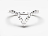 Diamond V-shaped ring, fine jewelry, elegant design