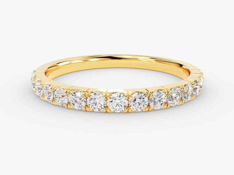 Gold diamond eternity ring, fine jewelry, luxury wedding band