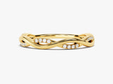 Gold diamond infinity ring, elegant jewelry for her