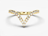Gold diamond chevron ring from jewelry company