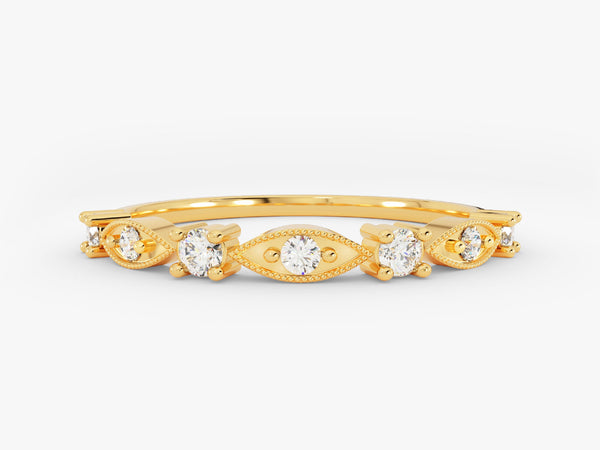 Gold diamond ring with intricate detailing, fine jewelry