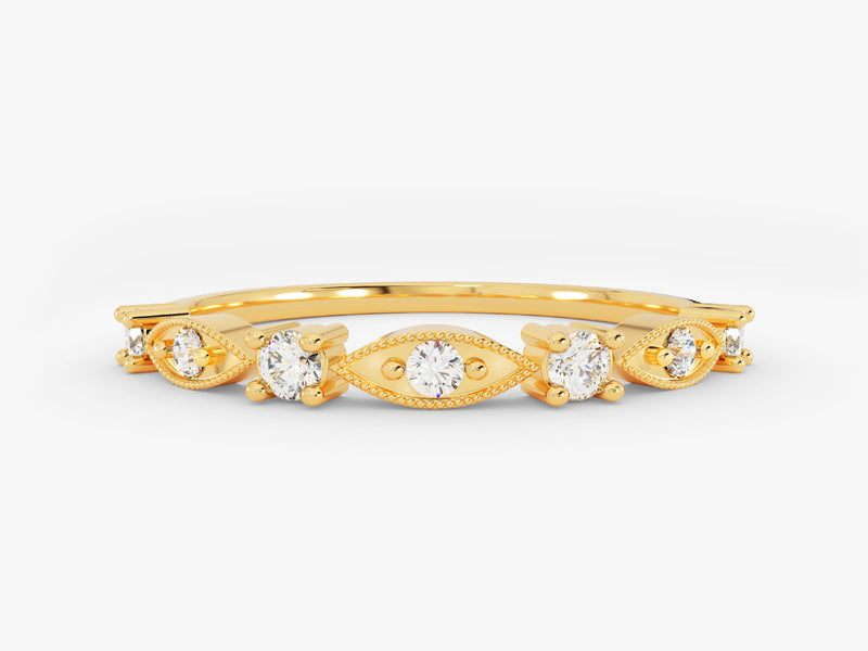 Gold diamond ring with intricate detailing, fine jewelry