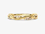 Gold diamond infinity ring, elegant jewelry for her