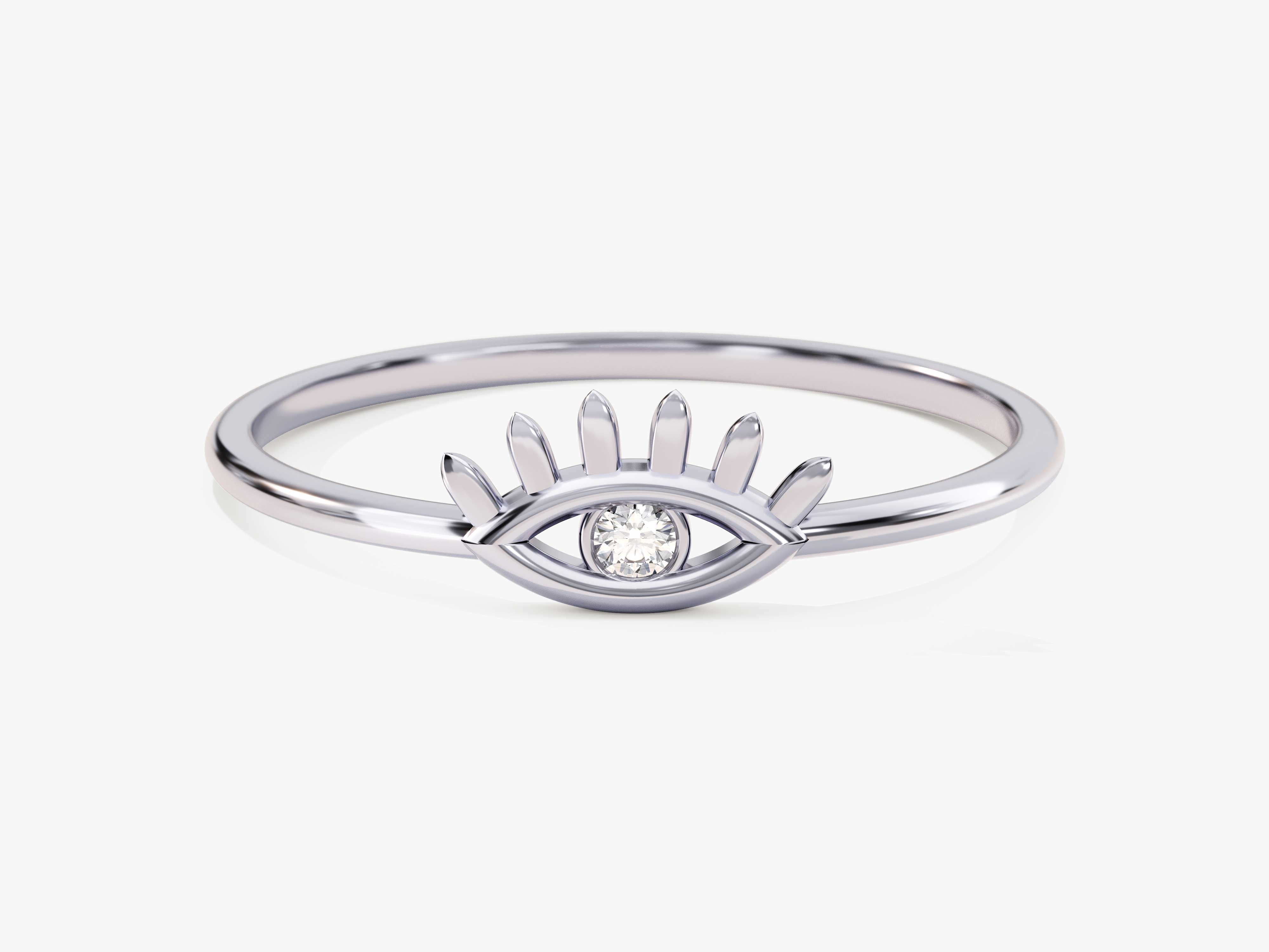 Single Evil Eye Ring