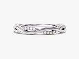 Diamond infinity band ring, elegant jewelry for women