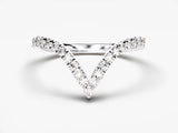 Diamond V-shaped ring for jewelry company