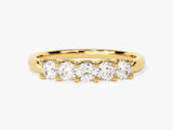 Gold five-stone diamond ring jewelry