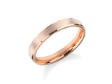 Rose gold brushed wedding band jewelry