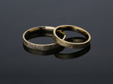 Textured gold wedding bands, elegant jewelry for your special day