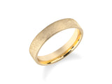 Textured gold wedding band for jewelry company