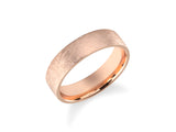 Rose gold brushed wedding band jewelry